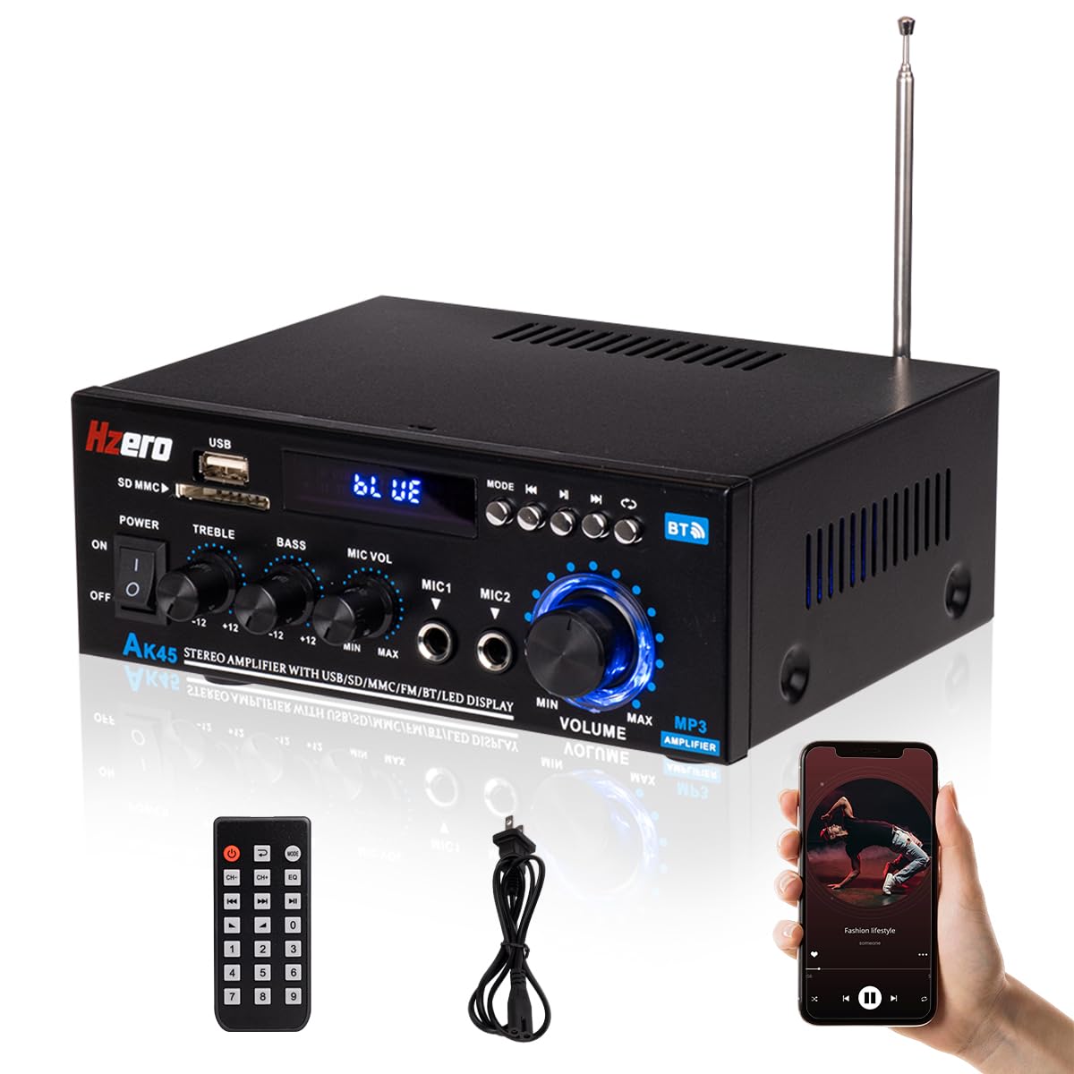 HZERO Amplifier HiFi Home Audio Amp, Bluetooth Amplifier for Home